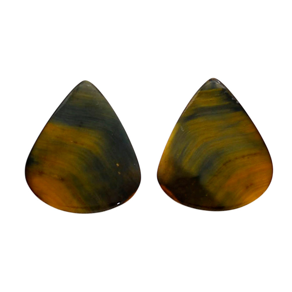 Blue Tiger Eye Pair 19x22.2x4 mm Pear Shape Polished Gemstone LS17-04208