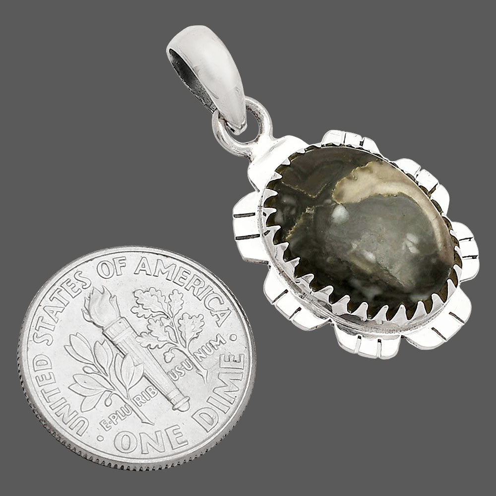 Natural Mexican Cabbing Fossil Pendant P-1347 SDP148589